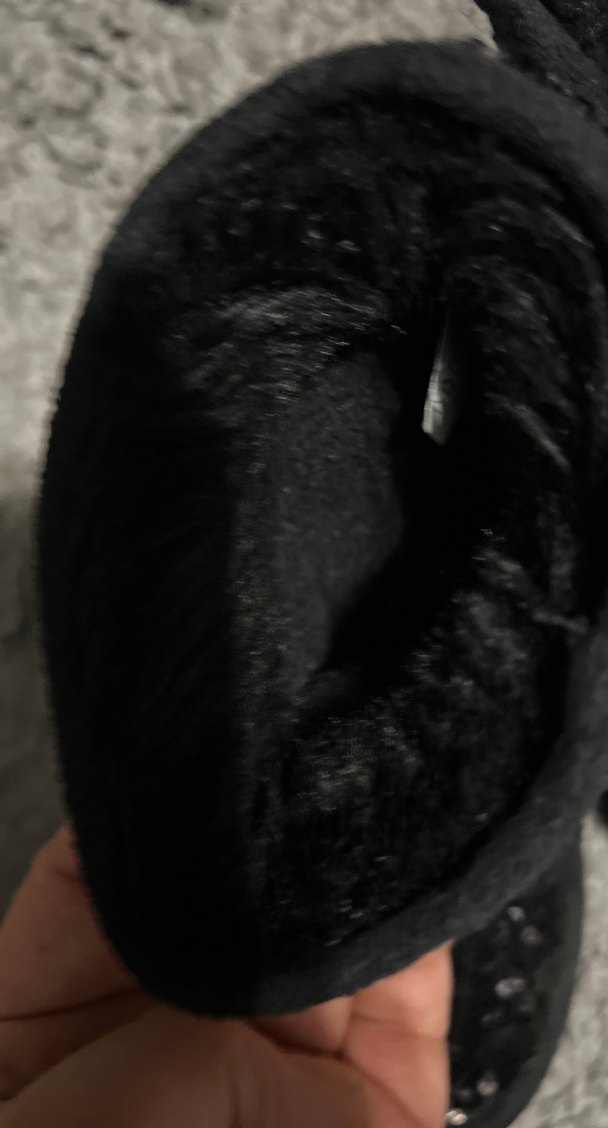 Kız Çocuk Gri Kürklü Sıcak Ev Terliği - Görsel 2