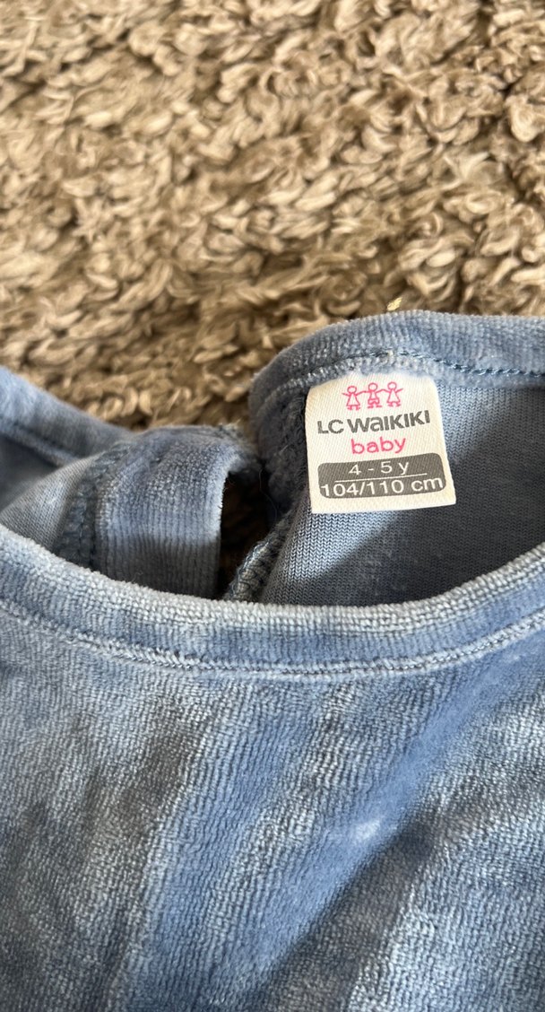 Mavi kafife Kız Eşofman Takımı Fırfırlı - Görsel 2