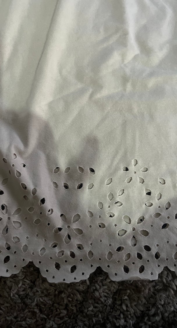 Beyaz Kolsuz Pamuklu Elbise - Görsel 2