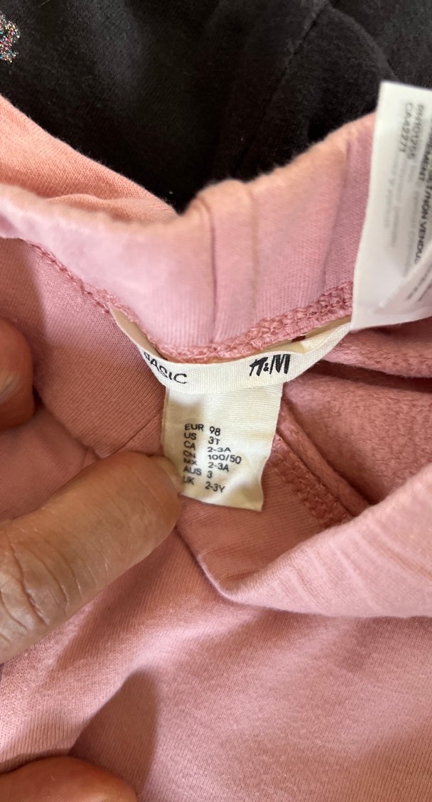 Pembe ve Gri Kız Taytları Elastik Bel - Görsel 2