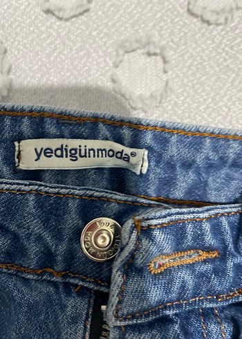 Mavi Pastel Renk Salaş Midi Kot Pantolon - Görsel 3