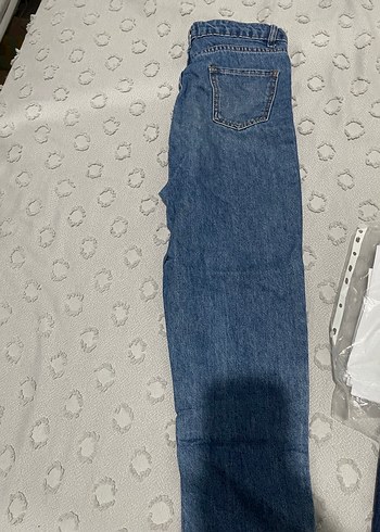 Mavi Pastel Renk Salaş Midi Kot Pantolon - Görsel 2