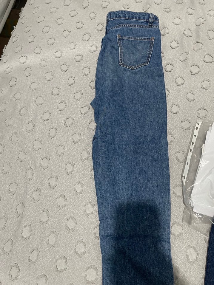 Mavi Pastel Renk Salaş Midi Kot Pantolon - Görsel 2