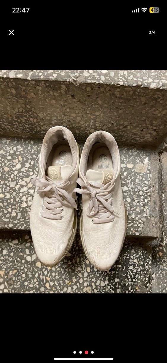 Beyaz Erkek Bağcıklı Dolgu Topuk Spor Ayakkabı - Görsel 2