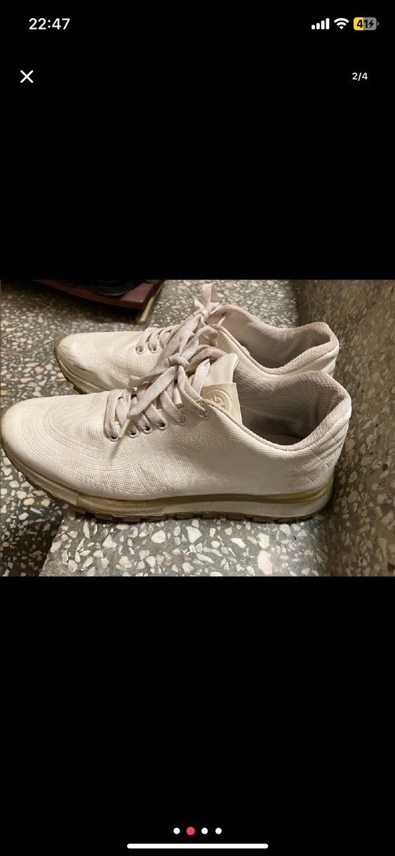 Beyaz Erkek Bağcıklı Dolgu Topuk Spor Ayakkabı - Görsel 3