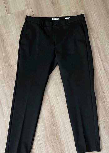 Siyah Erkek Dar Kalıp Chino Kumaş Pantolon - Görsel 4