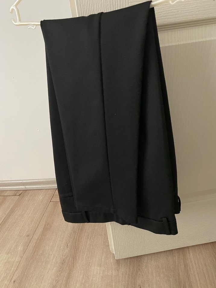 Siyah Erkek Dar Kalıp Chino Kumaş Pantolon - Görsel 3