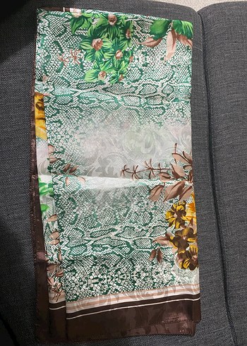 Kahverengi Vintage Kadın eşarp/fular - Görsel 2