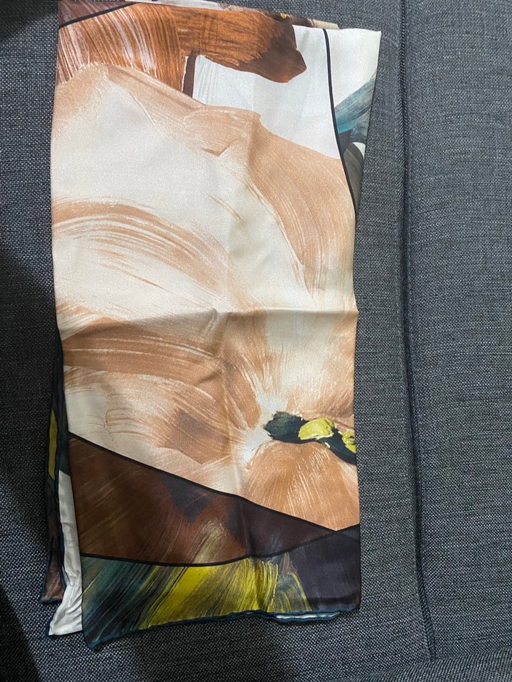 Kadın Kahverengi Desenli eşarp/fular - Görsel 2