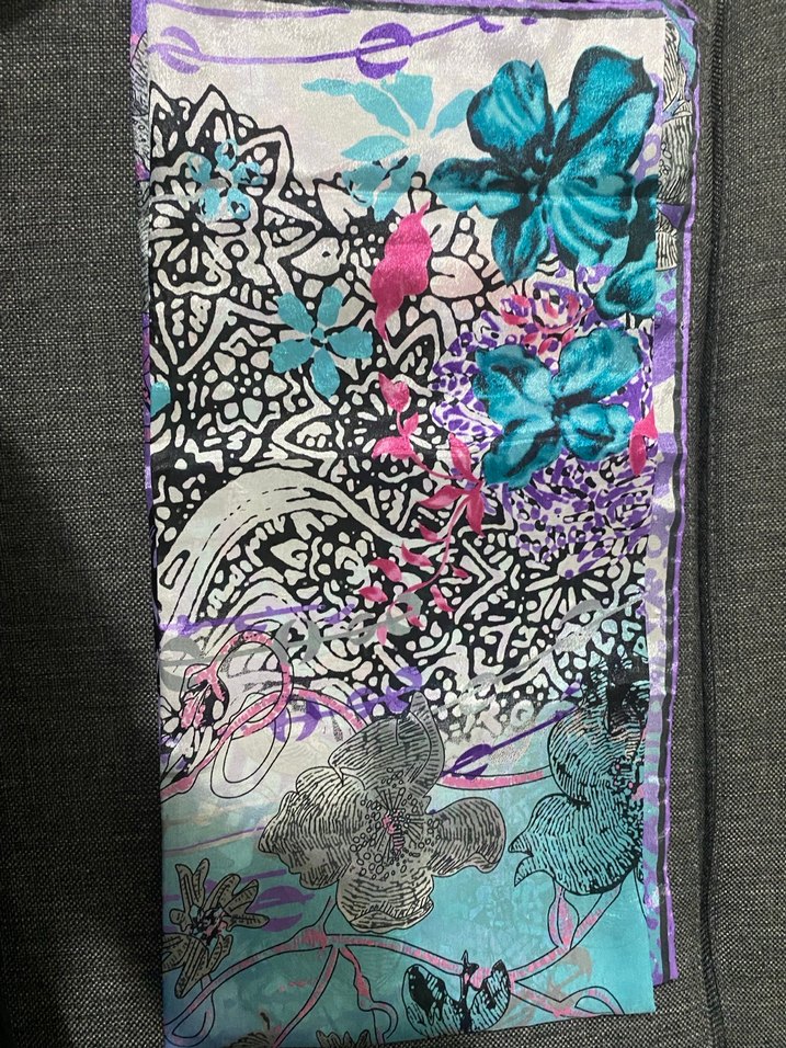 Fermuarlı Çok Renkli Bohem Kadın fular/eşarp - Görsel 2