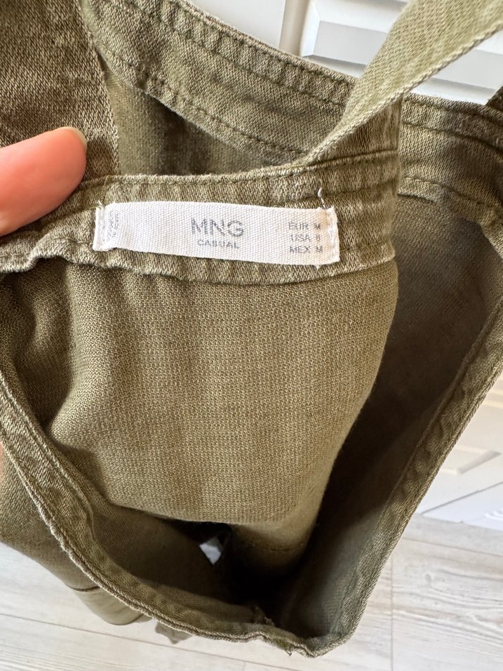 Kadın Keten Salaş Midi Tulum - Görsel 4