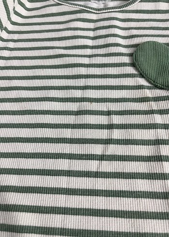 Yeşil Çizgili Uzun Kollu Kız çocuk Bluzu LCW - Görsel 2
