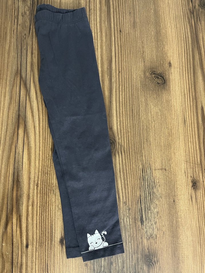 Kız Çocuk Gri Elastik Bel Denim Tayt - Görsel 2