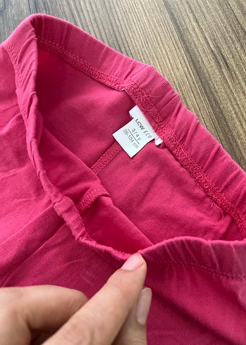 Kız Çocuk Pembe Elastik Bel Tayt - Görsel 2
