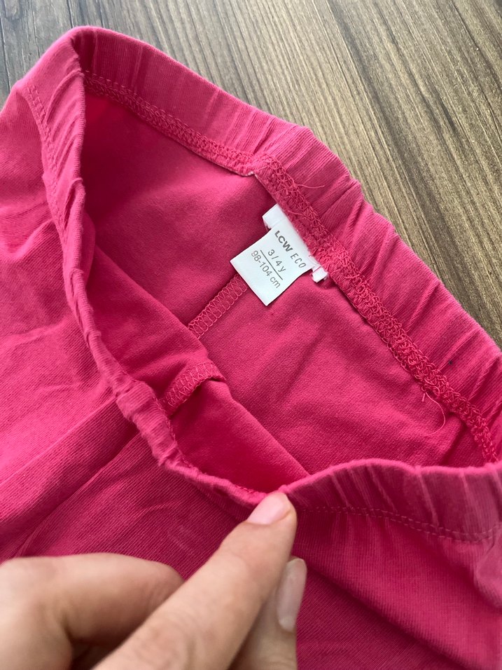 Kız Çocuk Pembe Elastik Bel Tayt - Görsel 2