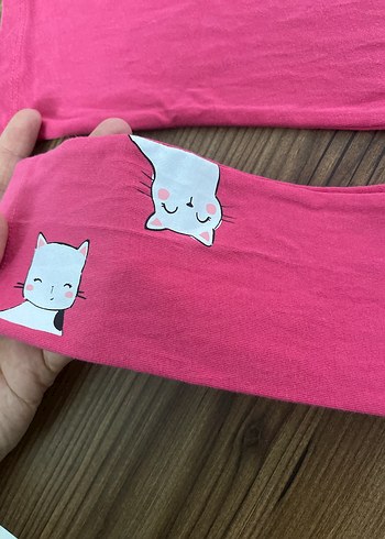Kız Çocuk Pembe Streç Tayt - Görsel 2