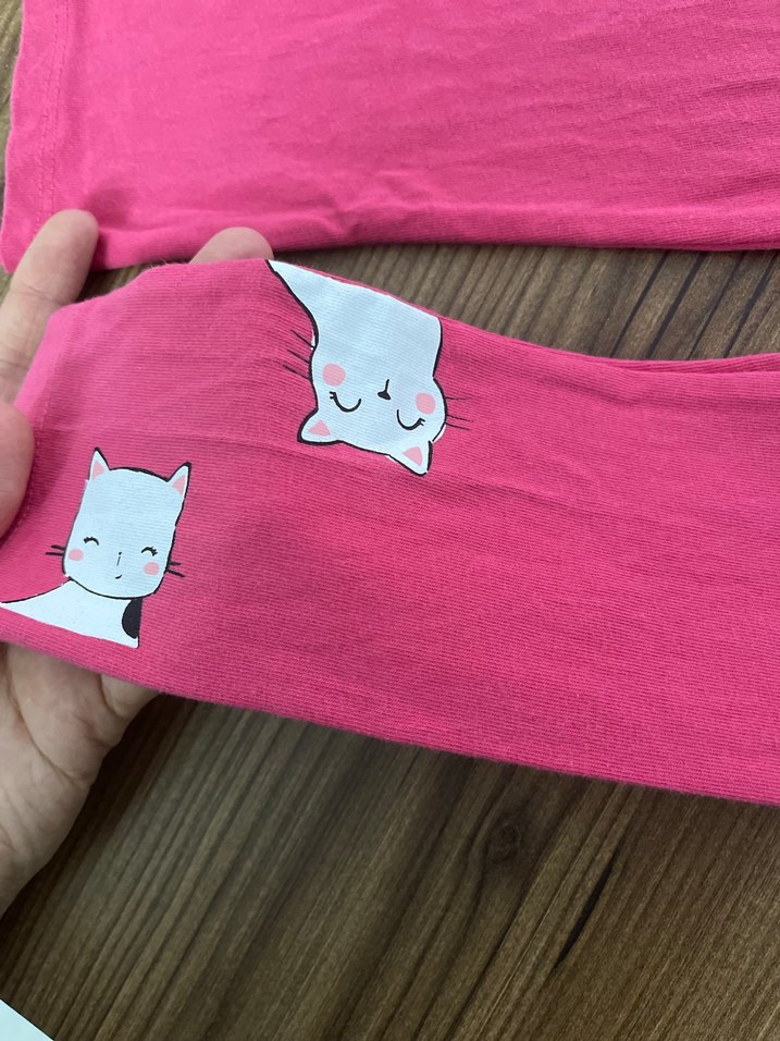 Kız Çocuk Pembe Streç Tayt - Görsel 2