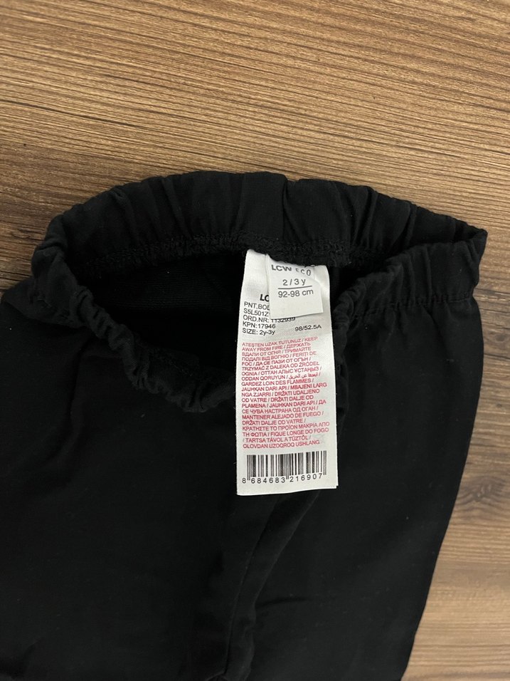 Kız Çocuk Siyah Rahat Kesim Eşofman Altı - Görsel 2