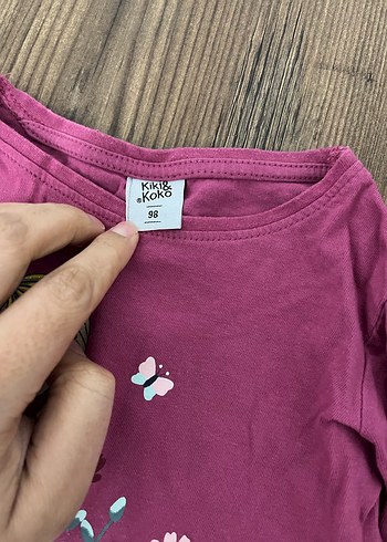 Kız Çocuk Uzun Kollu Pembe Baskılı Tişört - Görsel 2