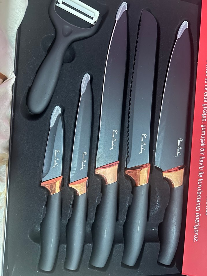 Pierre Cardin Siyah 6 Parça Bıçak Seti - Görsel 3