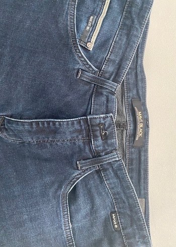 Erkek Mavi marka Kot Midi Şort Bol Kesim - Görsel 2