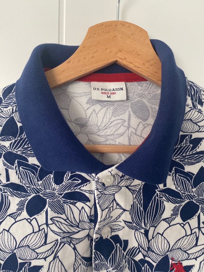 Erkek Çiçek Desenli Pamuk Polo Tişört - Görsel 2