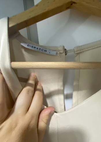 Bej Kadın  Uzun Tulum V-Yaka - Görsel 3