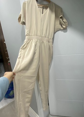 Bej Kadın  Uzun Tulum V-Yaka - Görsel 2