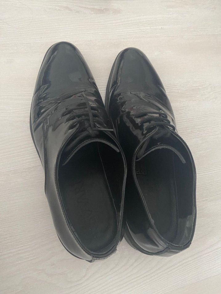 Süvari marka Siyah Parlak Erkek Klasik Ofis Ayakkabısı - Görsel 2