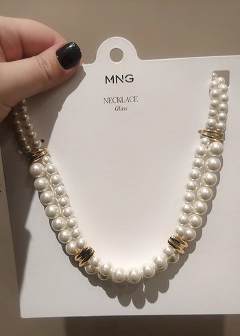 İnci Boncuklu Kadın Choker Kolye - Görsel 2