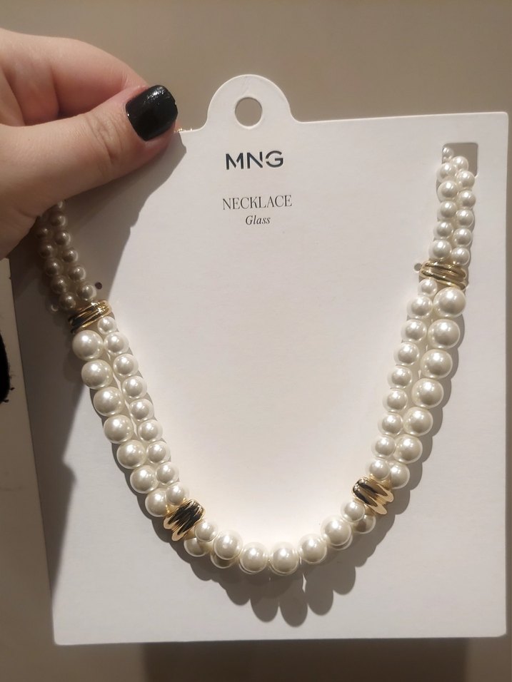 İnci Boncuklu Kadın Choker Kolye - Görsel 2