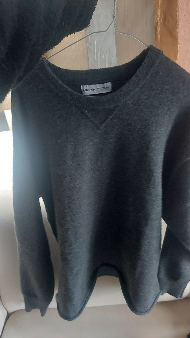 Gri Kadın Uzun Kollu Bershka Kazak - Görsel 2