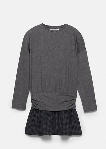 Pull&Bear Kareli Kombine Elbise - Görsel 2