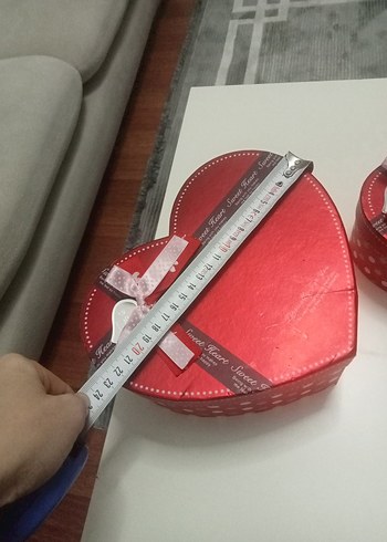 Kırmızı Kalp Şeklinde Hediye Kutuları Seti - Görsel 7