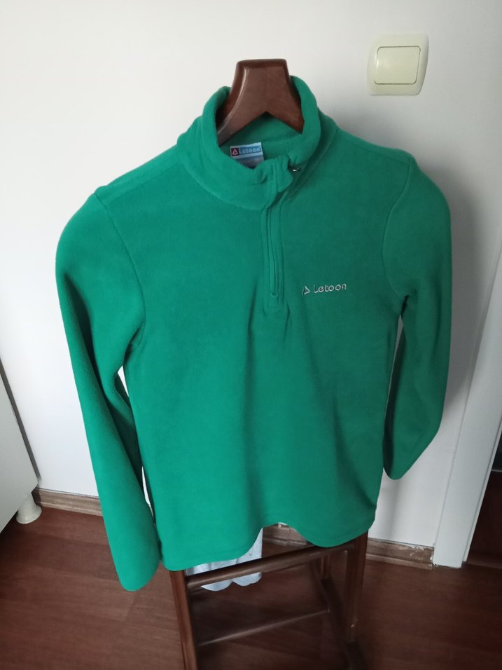 letoon Yeşil yarım Fermuarlı Polar - Görsel 2