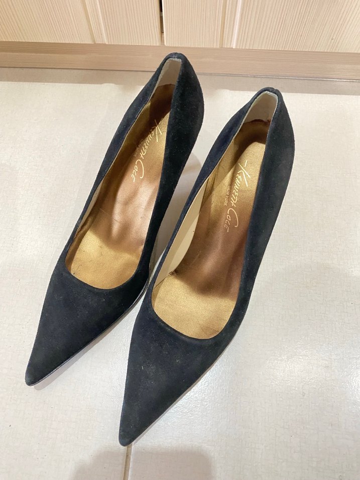 Siyah Süet Stiletto Kadın Ayakkabı - Görsel 4