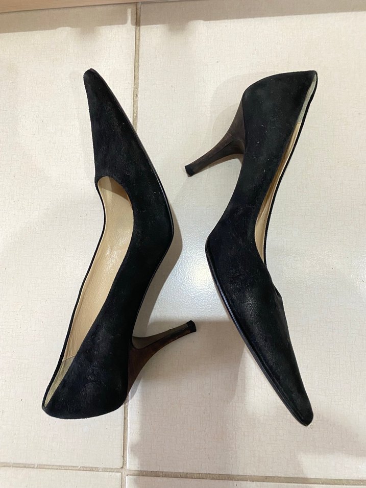 Siyah Süet Stiletto Kadın Ayakkabı - Görsel 3