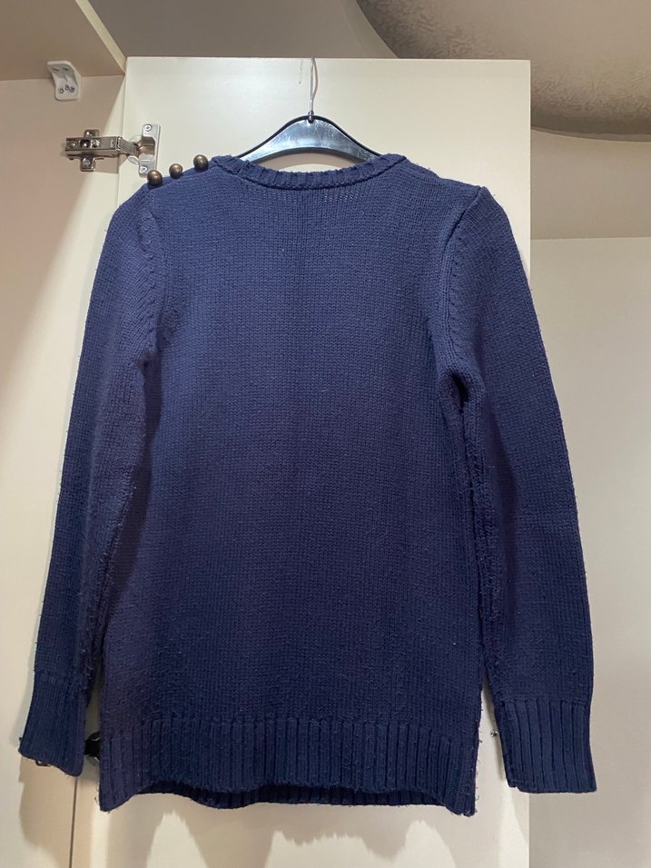 Navy Çocuk Örgü Triko Kazak - Görsel 2