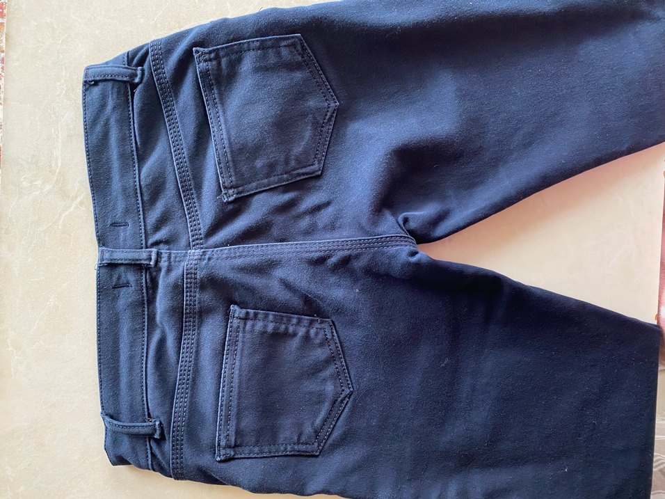 Fermuarlı Lacivert düşük bel Kot Pantolon - Görsel 4