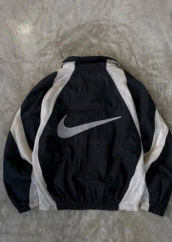 Nike Erkek Siyah Beyaz Spor Ceket - Görsel 2