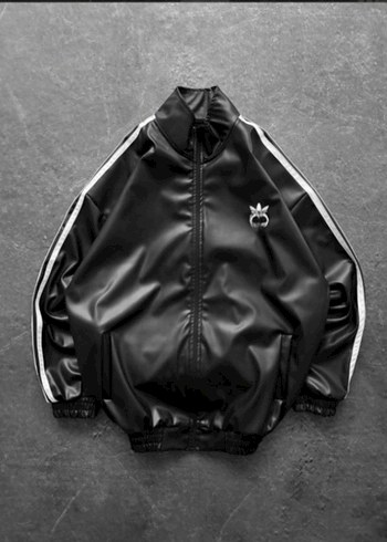 Siyah Deri Fermuarlı Ceket - Görsel 2