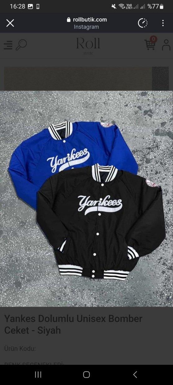 Yankees Dolumlu Bomber Ceket - Görsel 2