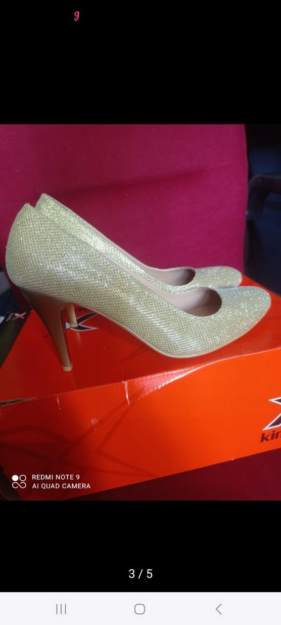 Kadın simli topuklu ayakkabı - Görsel 2