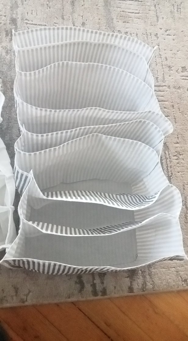 Beyaz Çok Gözlü Dolap Düzenleyici ve çizgili 
2 adet - Görsel 2