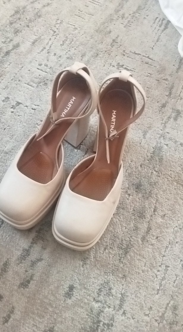 Beyaz Platform Topuklu Kadın Abiye Ayakkabı - Görsel 4