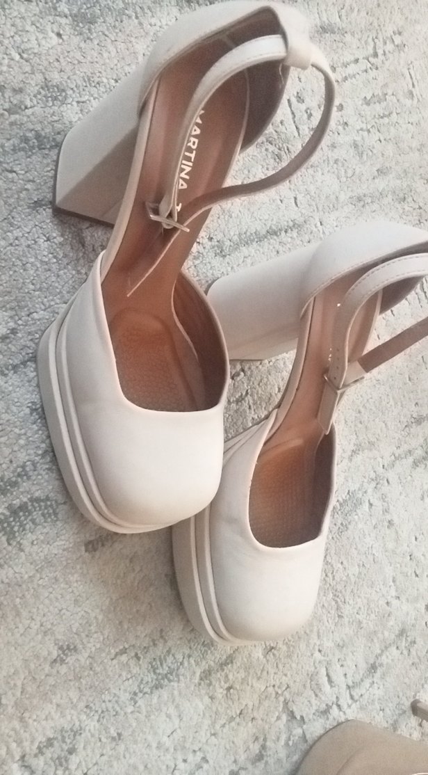 Beyaz Platform Topuklu Kadın Abiye Ayakkabı - Görsel 2