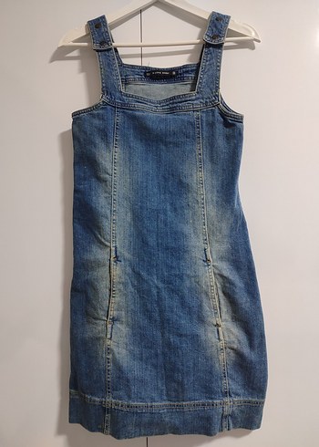 Mavi Denim Kısa Salopet Elbise - Görsel 3