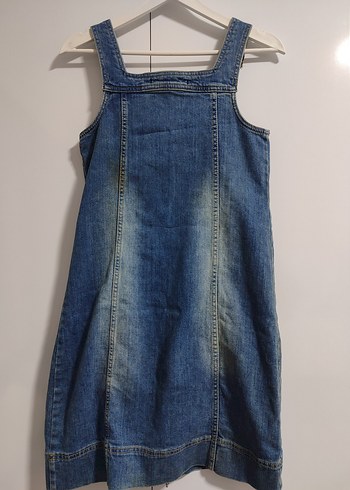Mavi Denim Kısa Salopet Elbise - Görsel 4