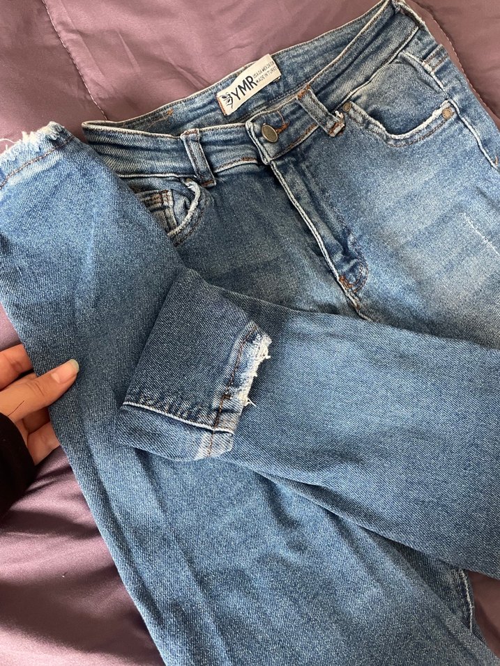 Likralı Mavi Kot Pantolon  Rahat ve Esnek - Görsel 2