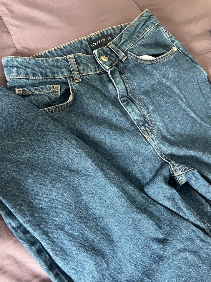 Klasik Mavi Kot Pantolon  Rahat Kesim - Görsel 2